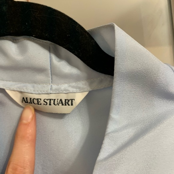 Vintage powder blue 80’s blouse - Picture 2 of 5